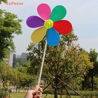 [BaiPester] กังหันลม ลายดอกไม้ หลากสี สําหรับตกแต่งสวน กลางแจ้ง 2 ชิ้น ต่อถุง