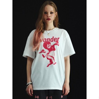 ALAND เสื้อยืด WONDER VISITOR MONO-PUNK ANGEL OVERFIT T-SHIRT