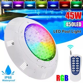 LED Swimming Pool Light Underwater Light ไฟไต้น้ำ โคมไฟสระว่ายน้ำ 45W RGB ไฟน้ำพุ ไฟสระน้ำ