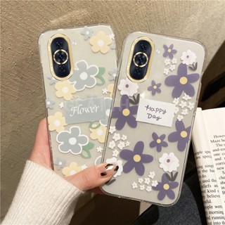 2022 เคสโทรศัพท์ Huawei Nova 10 / Nova10 Pro / Nova 10 SE ใหม่เคสโทรศัพท์มือถือซิลิโคนนิ่ม TPU ใสกันกระแทกลายดอกไม้สีเขียวสีฟ้าแฟชั่นสําหรับเคส Nova10Pro Nova10SE