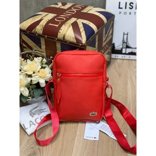 📮@1,050.-🔥🔥FASHION MEN DISCOUNT 7 % +📍 (ส่งฟรี EMS)🔥🔥💯Lacoste  Flat Crossover Bag