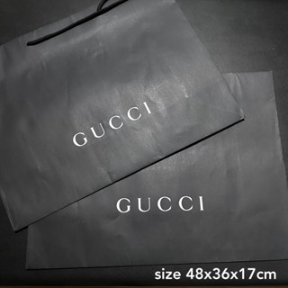 *อ่านรายละเอียดก่อนสั่ง* Gucci ถุงกระดาษ สีดำ กุชชี่ ของแท้ แบรนด์เนม ของขวัญ