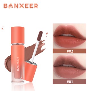 BANXEER ลิปสติก Lipstick Matte Lipgloss ลิปมัน เนื้อแมตต์กํามะหยี่ กันน้ํา ทาปาก 8 สี