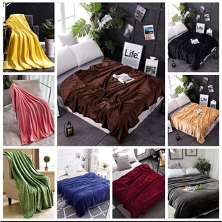 Janie Home Microfiber Floral Flannel Blanket Kumot Auti-Static Double Size High Quality
