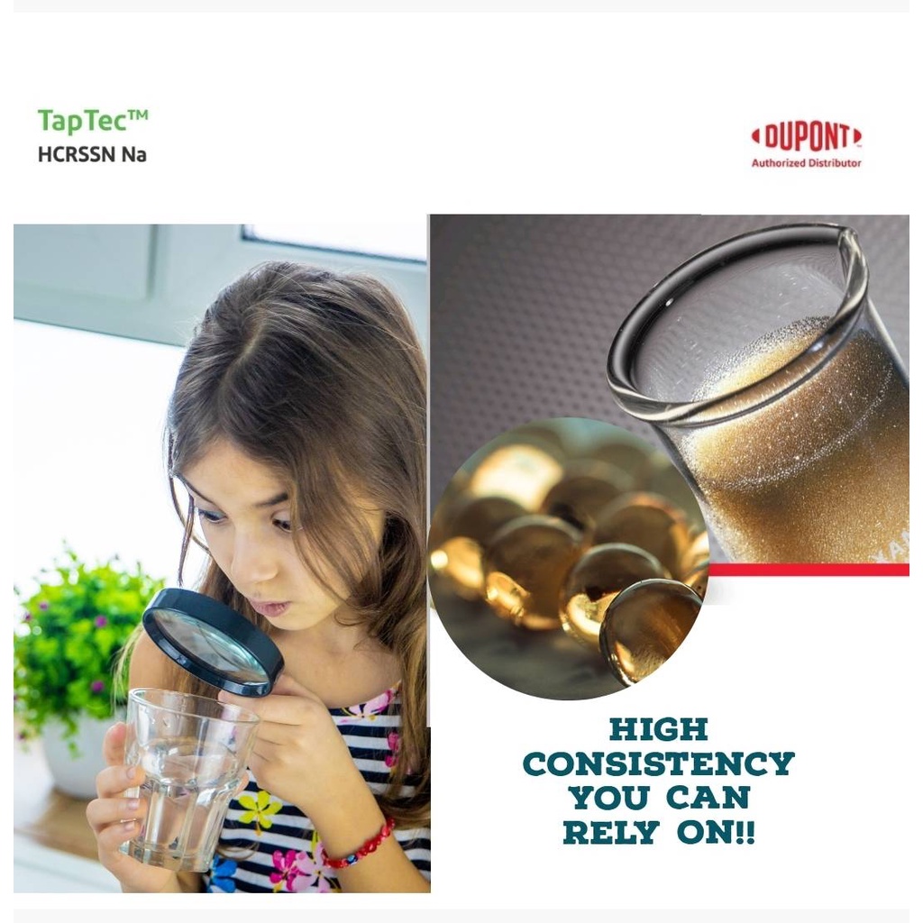DuPont ™ TapTec ™ HCRSSN-Na สารกรองน้ำเรซิ่น สำหรับระบบกรองน้ำดื่ม ขนาดบรรจุ 25 ลิตร Ion Exchange Food Grade Resin - NSF - รูปที่ 5