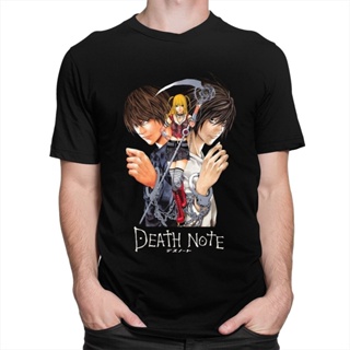 เสื้อยืดชาย อะนิเมะญี่ปุ่นมังงะเด ธ โน้ตเสื้อยืด Cool Yagami Misa และ Lawliet กราฟิก Tshirts ผู้ชายผู้หญิงฤดูร้อน XS-4XL