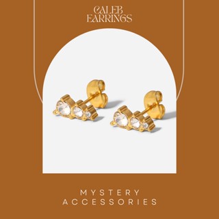 MA625: Caleb Earrings | Mystery Accessories ต่างหู ต่างหูแฟชั่น ต่างหูสีทอง ต่างหูเพชร