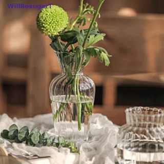 [WillBesugarT] Transparent Flower Vase Glass  Vase Ornaments Plants Container Holder [NEW]
