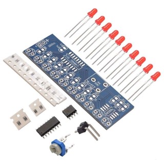 ชุดประกอบไฟวิ่ง NE555+CD4017 Light Water Flowing Light LED Module DIY Kit