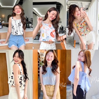 ⭐️ปรับสายได้⭐️ไม่ต้องรีด🧺เสื้อสายเดี่ยวครอป/ BET