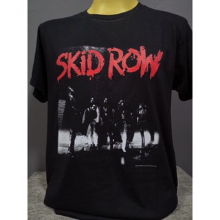 เสื้อวงนำเข้า SKID ROW Guns N Roses Queen AC/DC Aerosmith Kiss Hard Rock Heavy Glam Metal Style Vintage T-Shirt