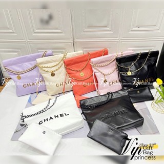 Chanel ss22 Logo CC shopping tote / Chanel 22 handbag 12" พร้อมส่ง กระเป๋าสะพายทรงโท้ท สวยเกินต้าน