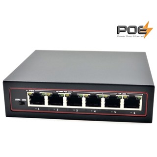 PoE switch 4 PoE (10/100) + 2 Uplink (10/100) 60w