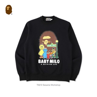 เสื้อกันหนาว พิมพ์ลายการ์ตูนตุ๊กตา Bape x SESAME STREET Ape Head SESAME STREET