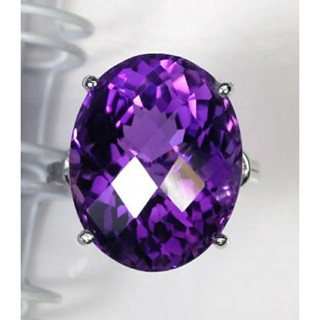 แหวนเงินแท้ 925น้ำหนัก 14.5 ct.พลอยอเมทิสต์ Amethyst สวยไฟดีมากค่ะ