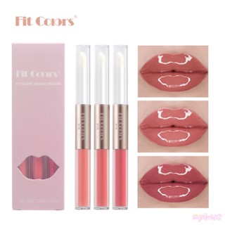 ♕Fit Colors Double-Ended Lipstick Layered Non-Stick Cup Moisturizing Waterproof Long Lasting Lip Gloss Lip Tint Beauty แต่งหน้าเซ็กซี่