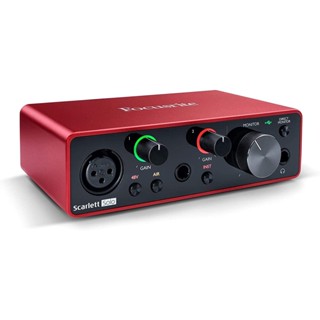 Focusrite Focuslite ชุดอินเตอร์เฟซเสียง 2-in/2-out 24bit/192kHz Scarlett Solo (รุ่นที่ 3) พร้อมสติกเกอร์ [ของแท้]