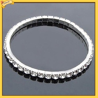 [Athena] women  S กำไลข้อมือชุบเงินคริสตัล Rhinestone