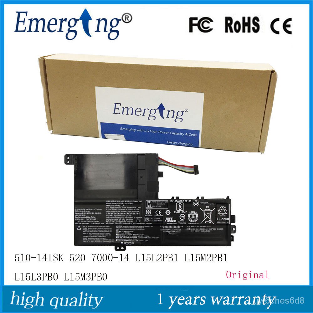 7.6V 35WH ใหม่แบตเตอรี่แล็ปท็อป L15M2PB1สำหรับ Lenovo โยคะ510-14ISK 7000-14 520 L15L2PB1 L15L3PB0 L1