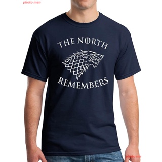 เสื้อยืด ชุดเซ็ต 2 ชิ้น photo man ผู้ชายและผู้หญิง The North Remembers Shirt - Stark GoT Tshirt top