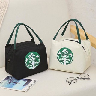 Starbucks กระเป๋าถือลําลอง ทรงสี่เหลี่ยม ขนาดเล็ก ลายเบนโตะ