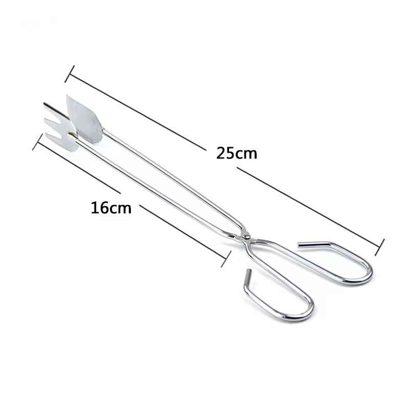 🔥 10นิ้ว ที่คีบอาหารแบบกรรไกร ขนาด ที่คีบอาหารปากยาว ที่คีบบาร์บีคิว ที่คีบของทอด ที่คีบขนมปัง ที่คีบปิ้งย่าง - รูปที่ 5