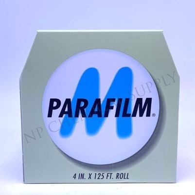 พาราฟิล์ม Parafilm M,  4 นิ้วx125 ฟุต, แบบม้วน, ฟิล์มสำหรับเพาะพันธุ์พืช ติดตา ทาบกิ่ง เพาะย้ายเมล็ด