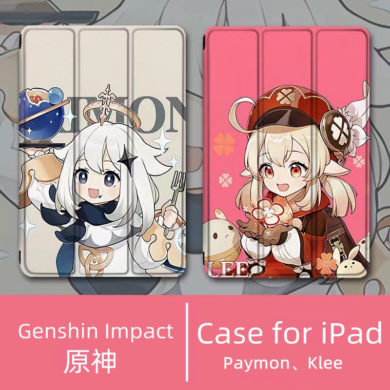 【Genshin Impact case for iPad】เคส พร้อมช่องใส่ปากกา สําหรับ iPad 10.2 นิ้ว Air4 5 pro11 Pro 10.5 นิ้ว 5678 Mini 45 Air 123 Pro 9.7 นิ้ว 10.5 นิ้ว