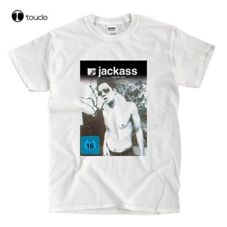 เสื้อโอเวอร์ไซ Jackass ใหม่ -- เสื้อสีขาว -- เรือได้อย่างรวดเร็ว! คุณภาพสูง! เสื้อทีเชิ้ตผ้าฝ้าย Unisex