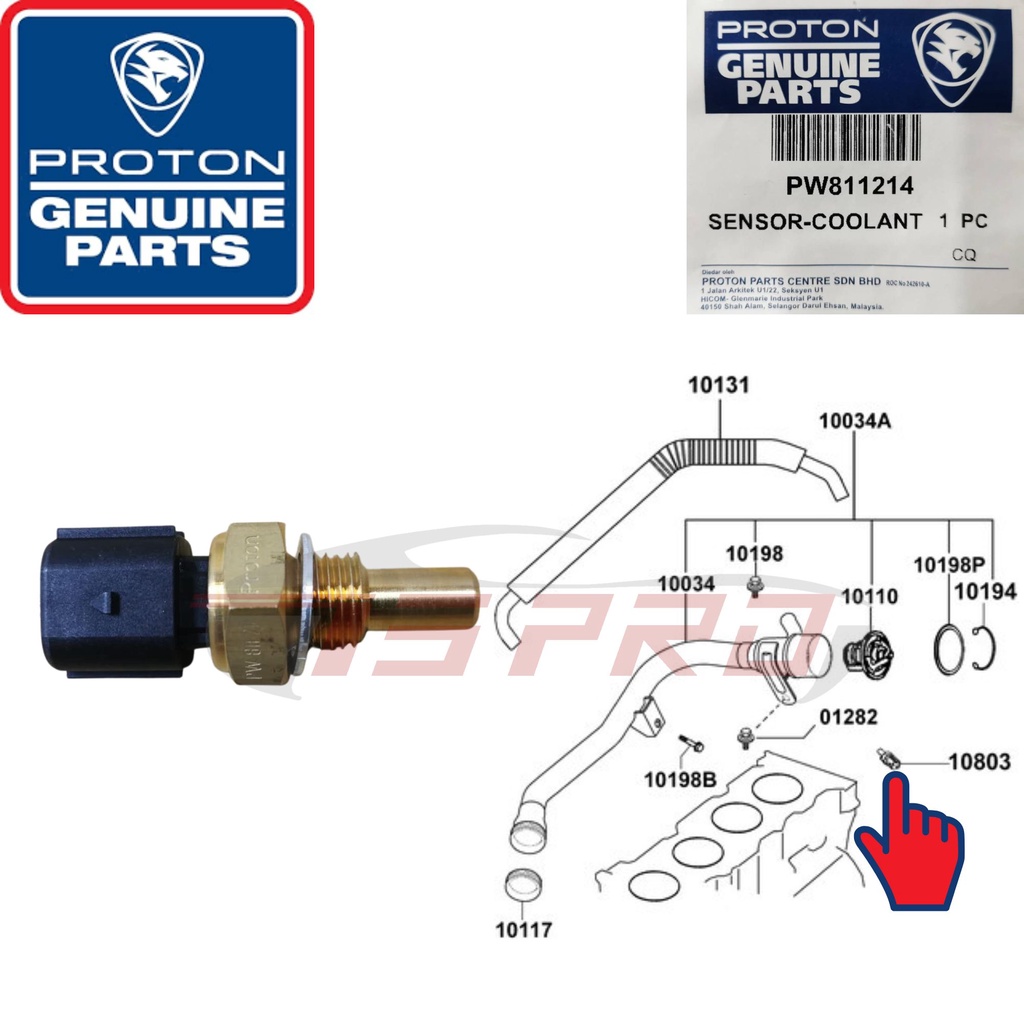 Proton Saga BLM FLX เก่า Persona Gen2 Exora Preve Suprima Waja campro Coolant Sensor สวิตช์อุณหภูมิ 