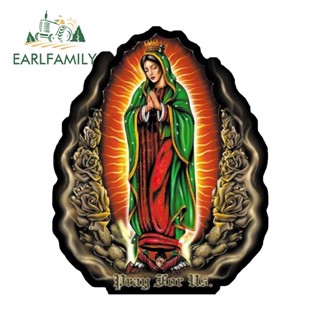 Earlfamily สติกเกอร์ไวนิล ลายการ์ตูนอนิเมะ Our Lady of Guadalupe สําหรับติดตกแต่งรถยนต์ แล็ปท็อป กระเป๋าเดินทาง 13 ซม. x 10.5 ซม.