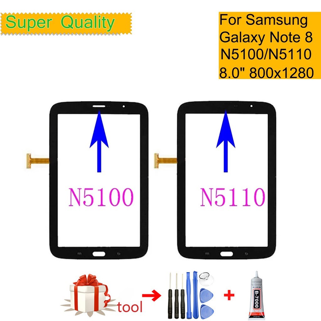 Free เครื่องมือสําหรับ Samsung Galaxy Note 8.0 N5100 N5110 หน้าจอสัมผัส Digitizer ด้านหน้าแผงกระจกด้