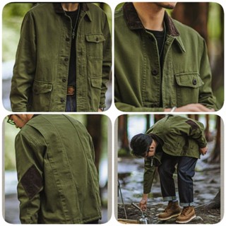 camping jacket vintage สีเขียวมะกอก ใส่หล่อเลยครับผม