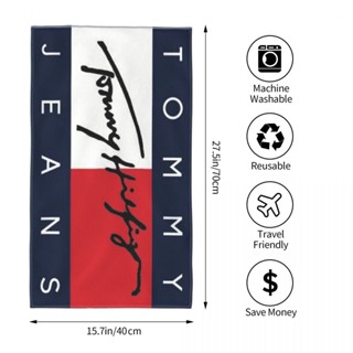 Tommy Hilfiger (3) ผ้าขนหนู ทรงสี่เหลี่ยม ขนาด 70x40 ซม. สําหรับออกกําลังกาย โยคะ วิ่ง กลางแจ้ง