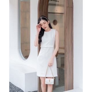 Bow Dress ชุดเดรสแขนกุดแต่งคาดโบว์ by Collabs.