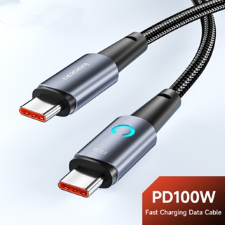 Toocki สายชาร์จ USB Type C 100W PD 66W 6A USB-C Type-C สําหรับ Huawei P50 Samsung