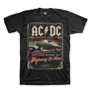 เสื้อยืดผ้าฝ้าย เสื้อยืด พิมพ์ลาย Ac Dc Speed Shop Highway To Hell สไตล์คลาสสิก สําหรับผู้ชาย DFhilf89BLjcbm07