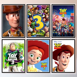 Toy Story Poster โปสเตอร์ ทอย สตอรี่ ทั้ง 4 ภาค ภาพขนาด 33X48 cm (ไม่มีกรอบรูป)