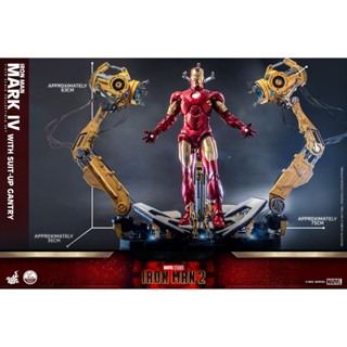 🍑พร้อมส่ง🍑 Hot Toys QS021 1/4 IRON MAN 2 - IRON MAN MARK IV WITH SUIT-UP GANTRY