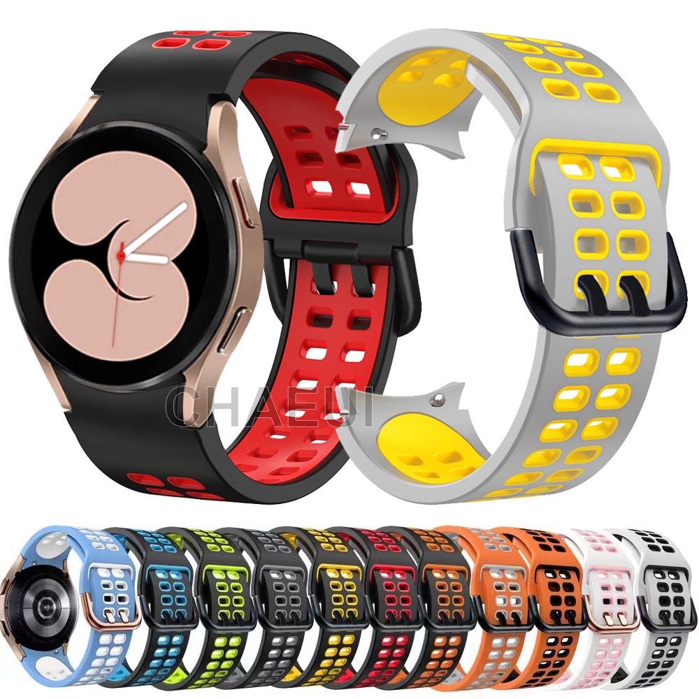 สายรัดซิลิโคนสร้อยข้อมือสําหรับ Galaxy Watch 7 FE 6 5 Pro 4 44mm 40mm 45mm Classic 42mm 46mm 43mm 47mm