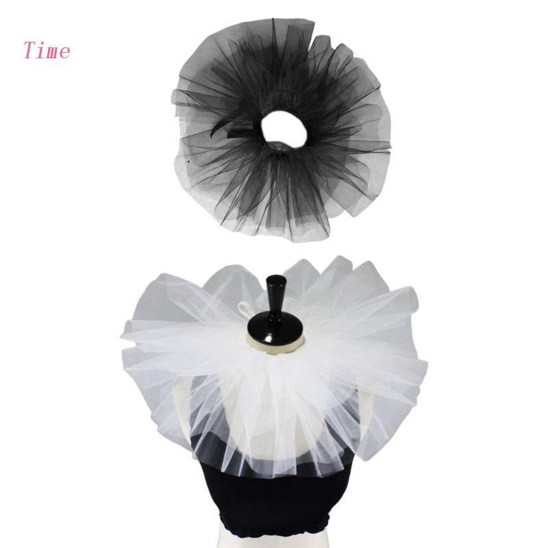 Women's Mesh Neck Ruff Tulle Ruffle Collar Renaissances Halloween Cosplay Choker