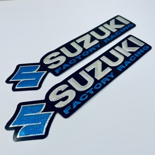 สติ๊กเกอร์ Suzuki ซูซูกิ Logo โลโก้ สีฟ้า สติกเกอร์ 3D ปั๊มนูน 2ชิ้น แต่งรถ ติดรถ รถมอเตอร์ไซค์ รถยนต์ Racing Sticker