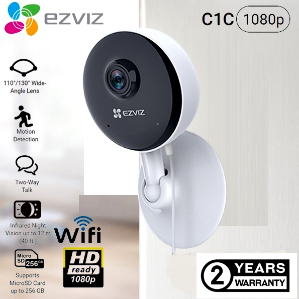 ⚡️กล้องวงจรปิดไร้สาย⚡️EZVIZ รุ่น C1C-B (2MP) 1080P Wi-Fi PT Camera H.265 ,2-Way 