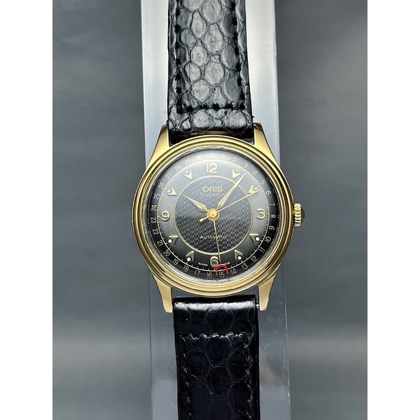 นาฬิกาเก่า นาฬิกาไขลาน นาฬิกาข้อมือโบราณโอริส Vintage ORIS pointer date black dial