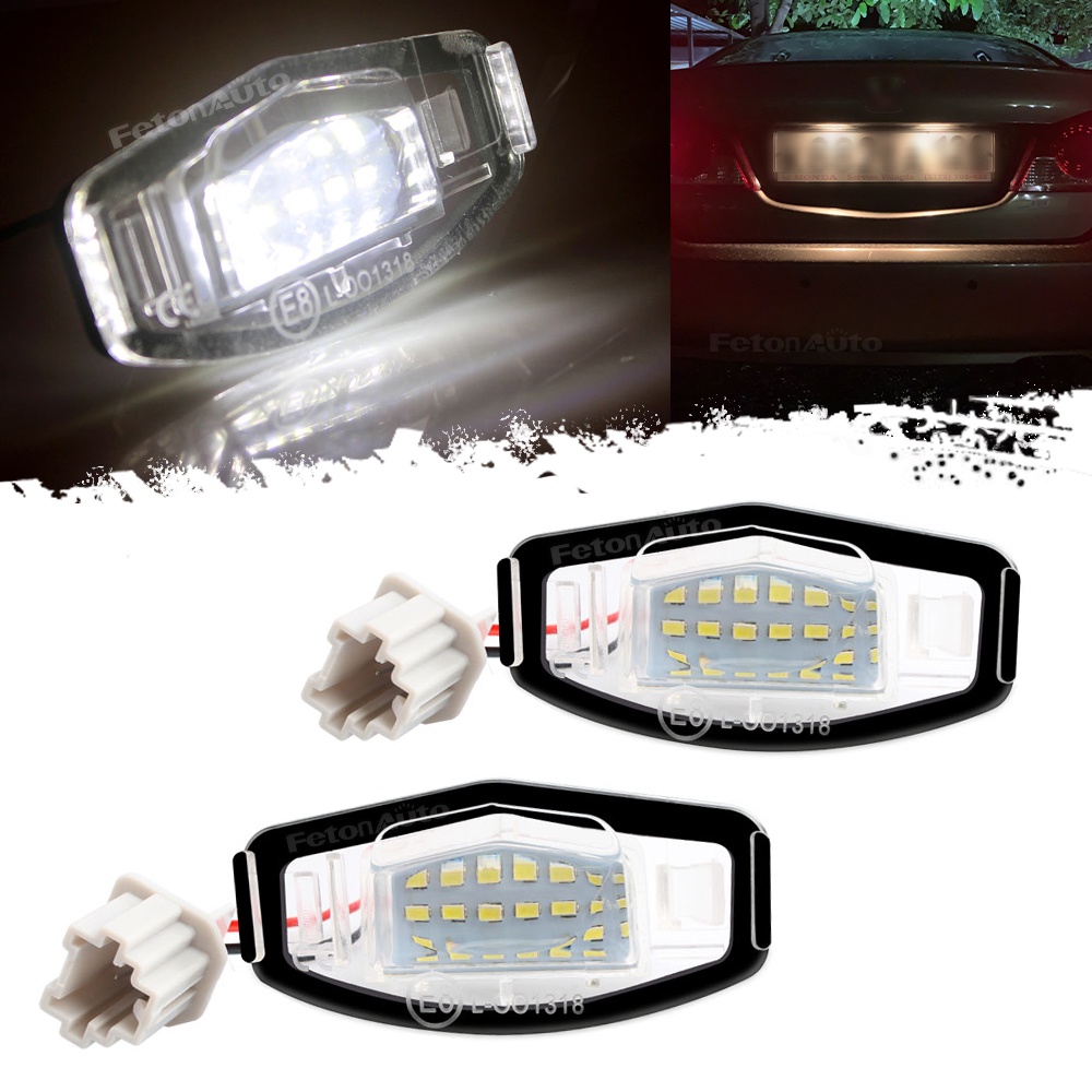 2 ชิ้น ไฟป้ายทะเบียน LED สำหรับ Honda Civic City Jazz GE Accord Legend Sedan Pilot Acura ทรงนูน