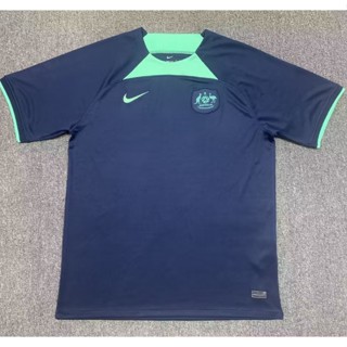 เสื้อกีฬาแขนสั้น ลายทีมชาติฟุตบอล AAA 22-23 Australia Away ไซซ์ S-XXXL