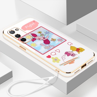 เคสโทรศัพท์มือถือ ขอบตรง ลายหมู Nijie สําหรับ realme V11 realme V23 realme V15 realme X7 realme V25 realme 8 5G realme 7 5G