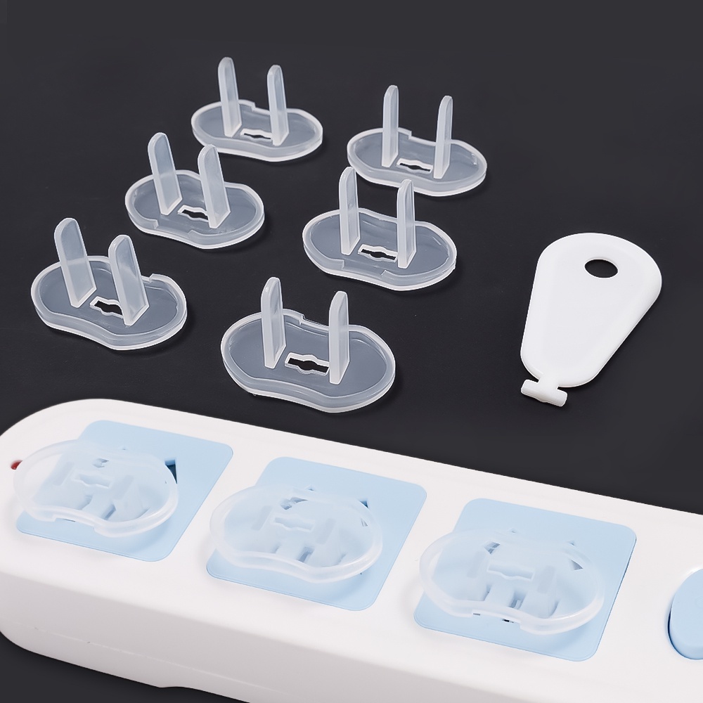 6 ชิ้น / เซต ปลอกฝาครอบฉนวนซ็อกเก็ตโปร่งใส ป้องกันไฟฟ้าช็อต สําหรับทารกและเด็ก ความปลอดภัย