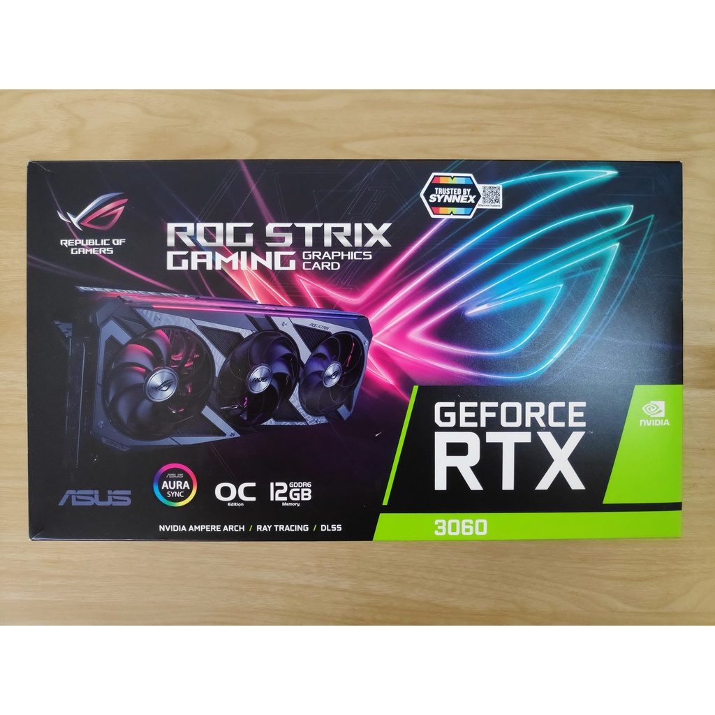 VGA (การ์ดแสดงผล) ASUS ROG STRIX RTX3060 O12G V2 GAMING - 12GB GDDR6 (LHR) มือสอง