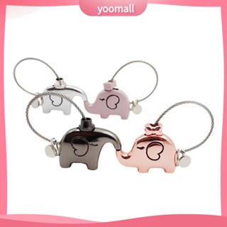 [YOOMALL] พวงกุญแจ ลวดเหล็ก ลายการ์ตูนช้างน่ารัก ของขวัญคู่รัก